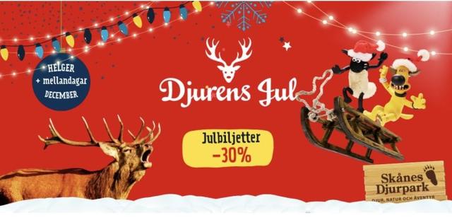 30% rabatt till på Skånes Djurpark