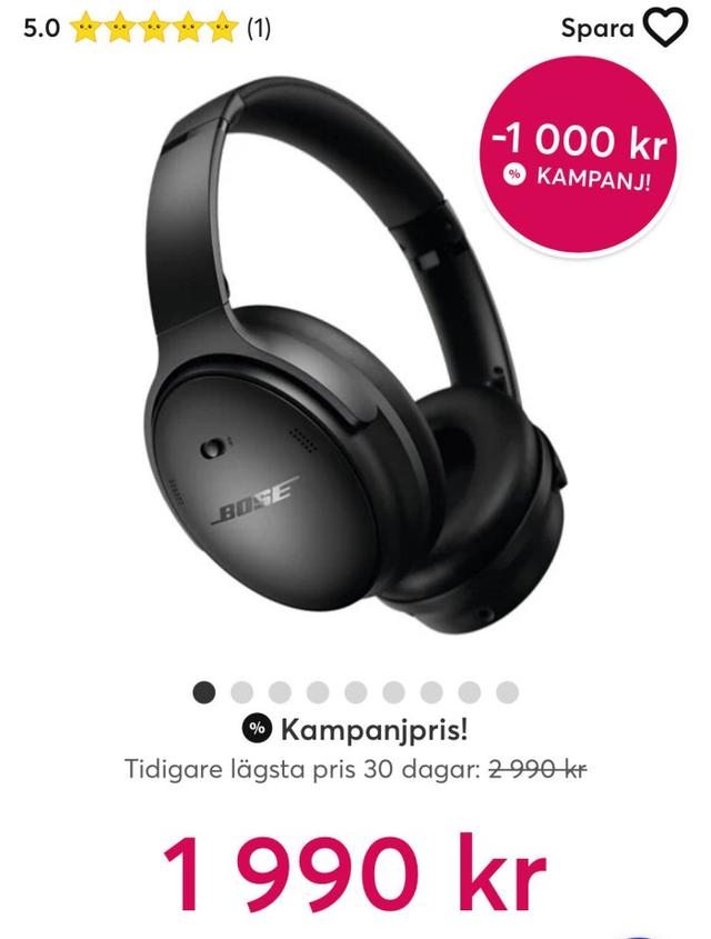 Bose QuietComfort SC Black Headphones