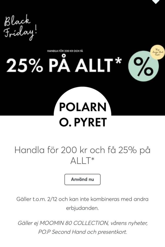 Polarn O. Pyret - Handla för 200 kr och få 25% på ALLT