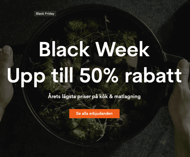 Black Week - upp till 50 % på allt