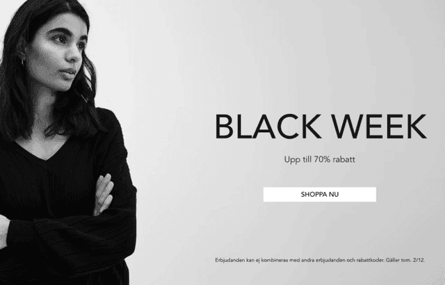 Black Week - upp till 70 % rabatt