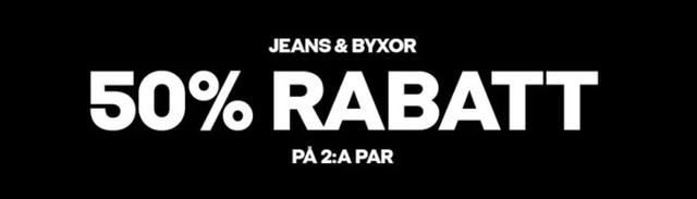 Spara 50% på Andra Paret Jeans