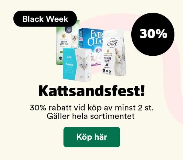 Black Week - köp minst 2 kattsand, få 30 % rabatt