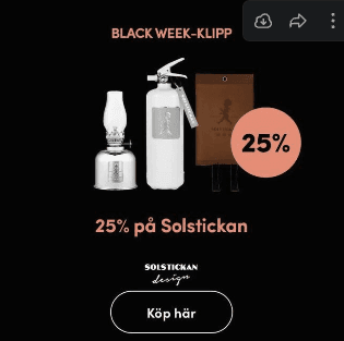 Black Week: 25 % rabatt på Solstickan hos Cervera