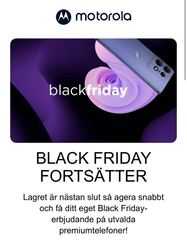 Black Friday Deals hos Motorola med stora rabatter