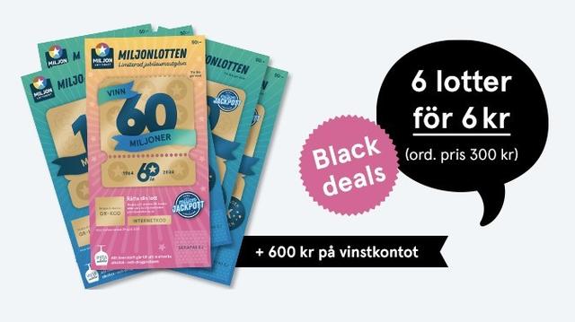Miljonlotten - 6 lotter för bara 6 kr första månaden