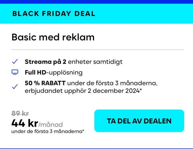 MAX stream - 50% rabatt de första 3 månaderna