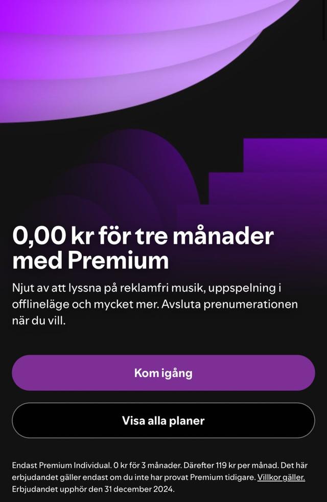 Spotify Premium - 3 månader helt gratis!