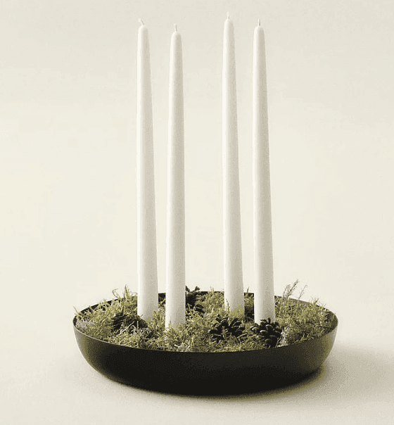 LYRIC Rund svart ljusstake