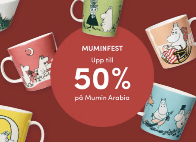Upp till 50 % på Mumin Arabia
