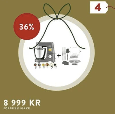 Lucka 4: Kenwood Chef Patissier XL köksmaskin med tillbehör
