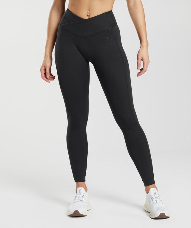 Crossover Black Leggings by Gymshark