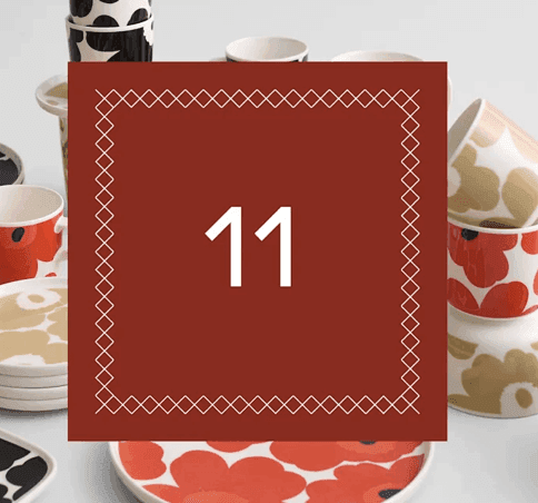 Lucka 11: 30 % på Marimekko Unikko hos Nordic Nest med kod