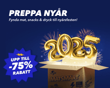 Upp till 75 % rabatt på produkter för nyår hos Matsmart