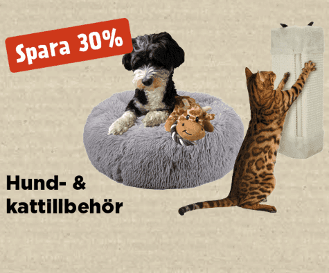 30 % rabatt på husdjurstillbehör från Petzone hos Jem & Fix