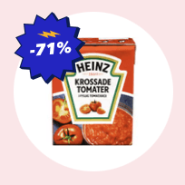 Lucka 20: 71 % på Heinz krossade tomater hos Matsmart