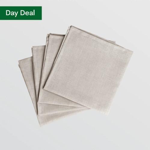 Scandi Living Clean linneservetter 45x45 cm 4-pack