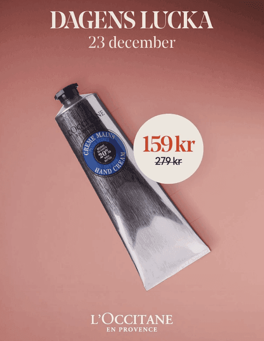 Lucka 23: 24% på L'Occitane Shea Butter Hand Cream - Åhléns