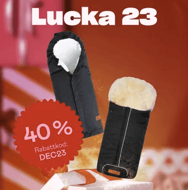 Lucka 23: 40 % på åkpåsar & skötväskor hos Jollyroom