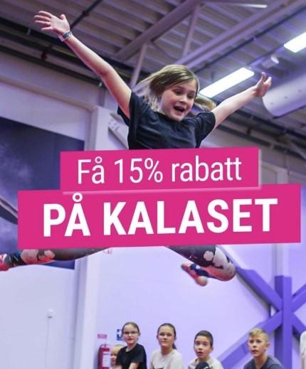 15% rabatt på kalaset hos Yoump Trampolinpark