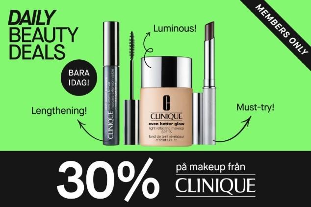 30% rabatt på makeup från Clinique