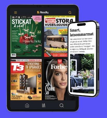 Readly - prova 2 månader gratis