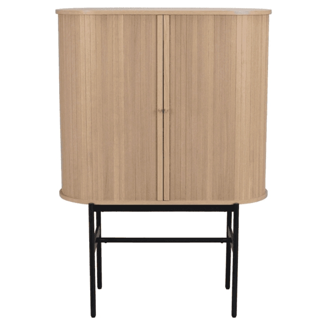 Haddington skåp vitpigmenterat/svart 102 cm hos Sleepo