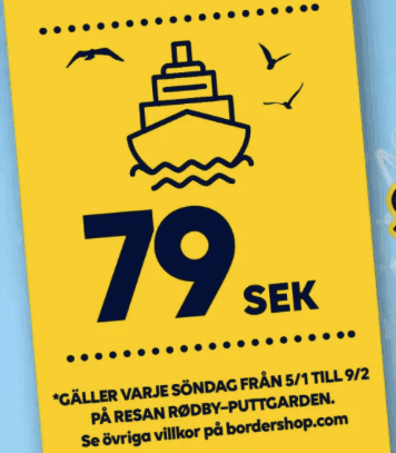T/R varje söndag för 79 kr - läs BorderShops villkor