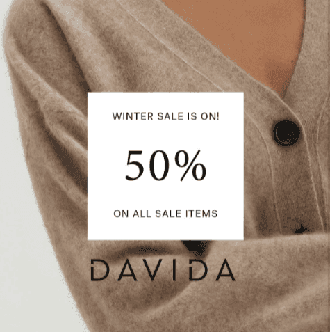 Vinterrea: 50 % rabatt på alla reavaror hos Davida