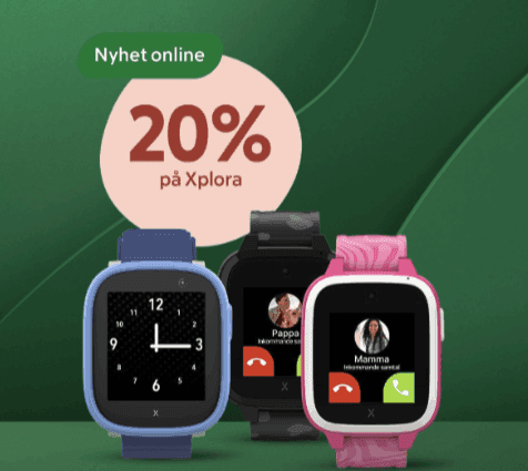 20 % rabatt på smartklockor från Xplora hos Apotek Hjärtat