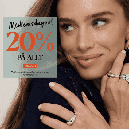 20 % på allt (utom Grace) hos Ur&Penn för medlemmar