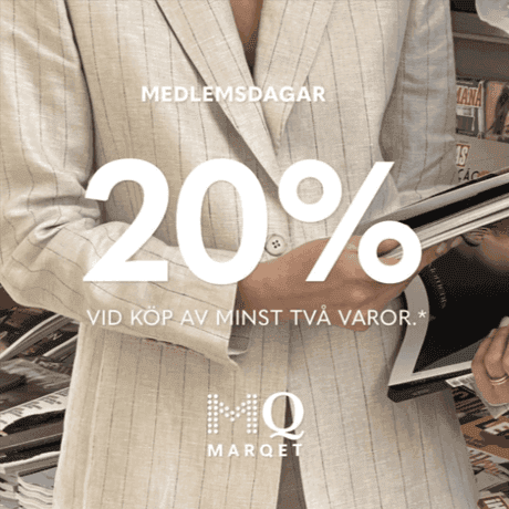 Få 20 % rabatt vid köp av minst två varor hos MQ Marqet