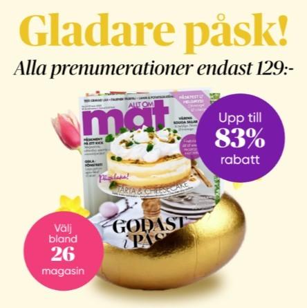 Påskkampanj - alla prenumerationer endast 129 kr
