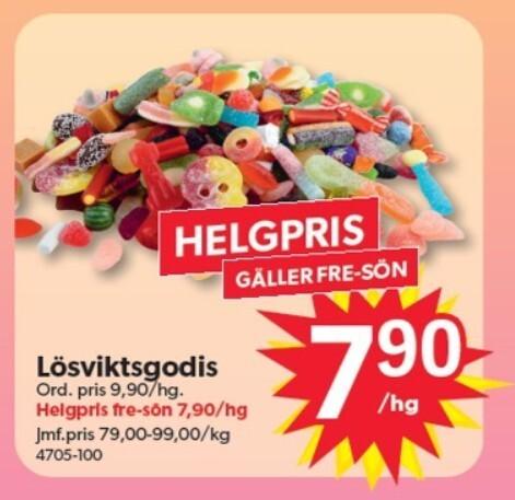 DollarStore - Lösgodis 7.90 kr/hg
