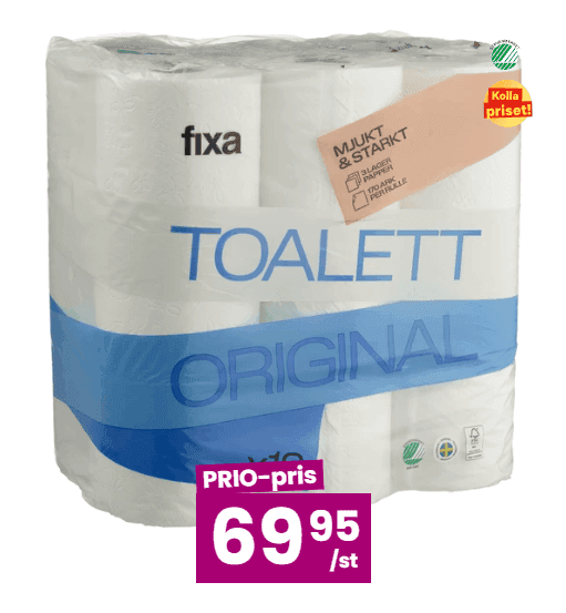 City Gross - Fixa 18-pack toalettpapper