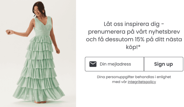 Bubbleroom - 15% rabatt till nya kunder vid skapat konto
