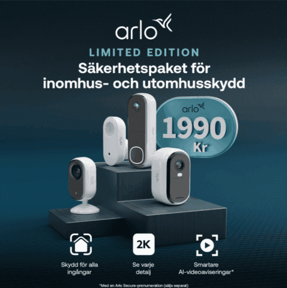 Exklusivt Arlo Startpaket för Inomhus/Utomhus Säkerhet