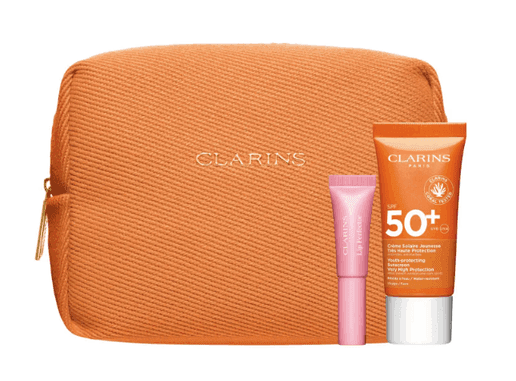 Köp 2 solprodukter från Clarins och få en gåva