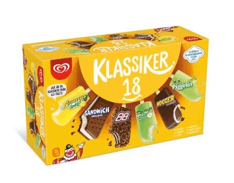 Willys - GB Glace Klassikerlåda 18-pack