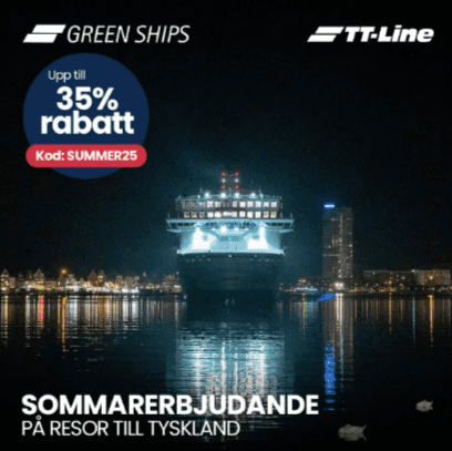 TT-Line - Upp till 35% rabatt på resor till Tyskland