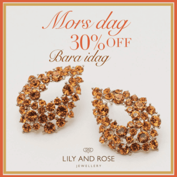 30% på hela sortimentet hos Lily and Rose på Mors dag