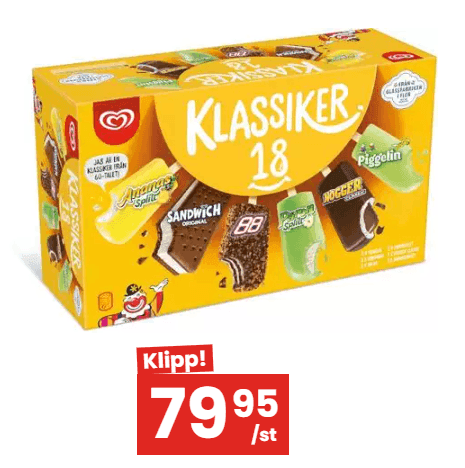 City Gross - Gb Glace klassikerlåda 18P