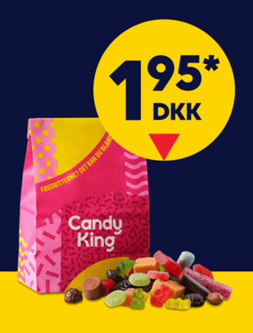 Lösgodis för endast 1,95 DKK per 100 g
