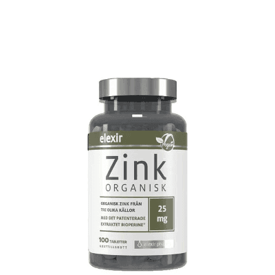 Organisk Zink 25 mg, 100 tabletter