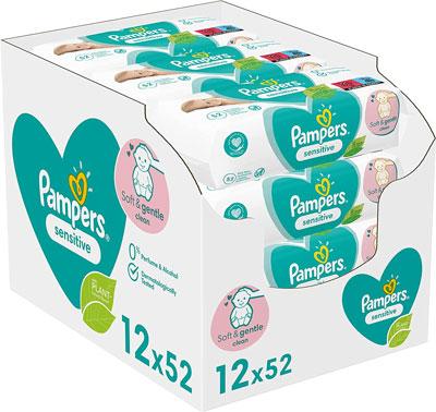 Pampers - Sensitive Våtservetter - 12 förpackningar