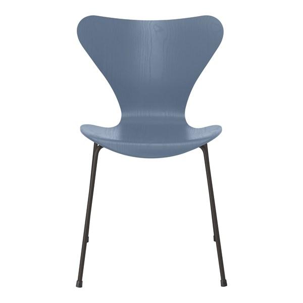 Sjuan 3107 Dusk Blue Färgad Ask/Warm Graphite Stol - Fritz Hansen