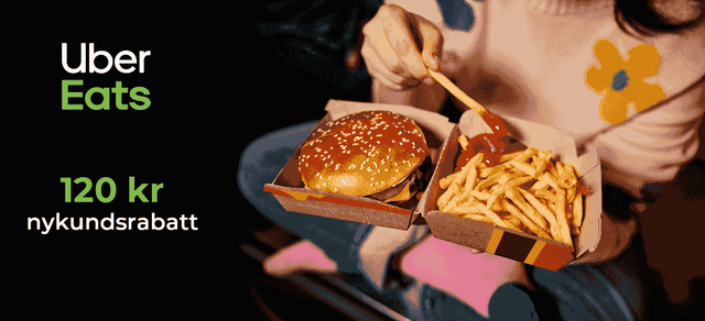 Testa Uber Eats och få 120 kr rabatt på din första order!